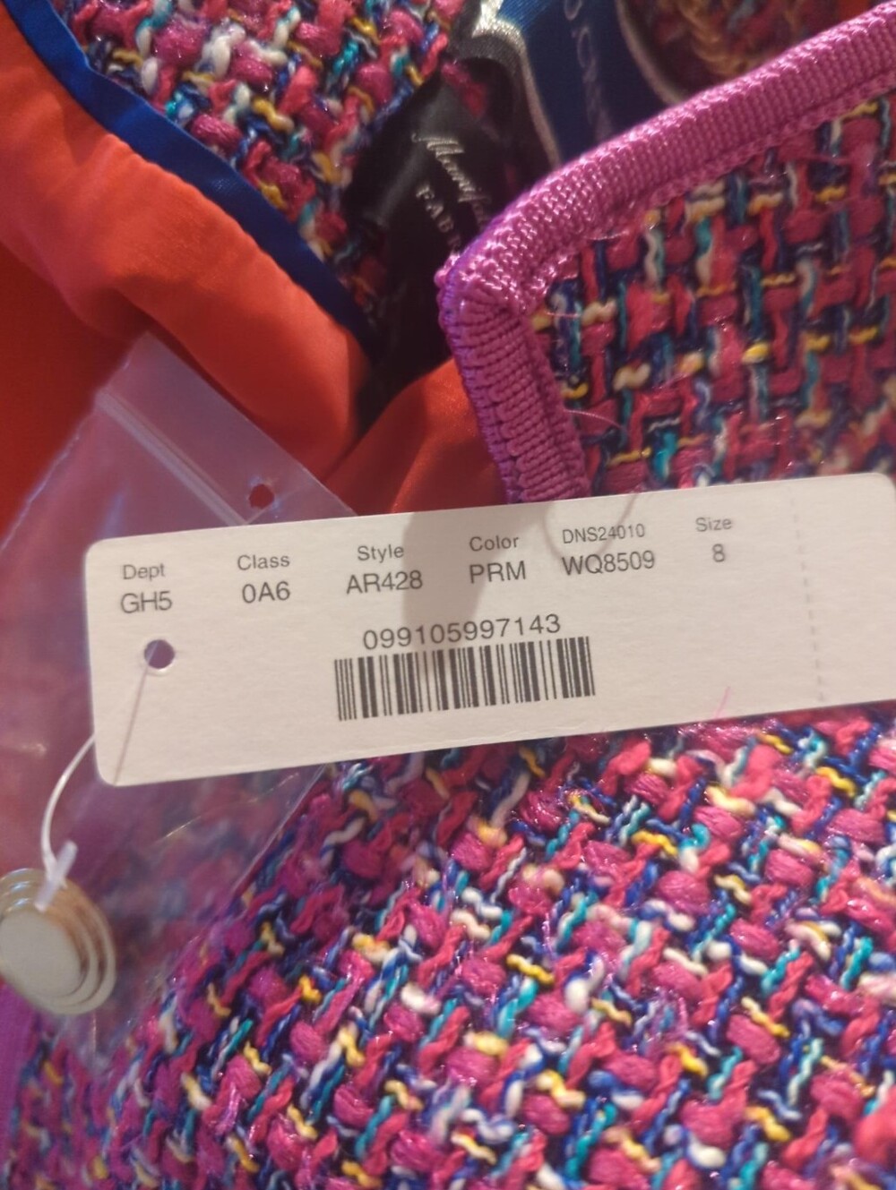 J.Crew NWT Italian Tweed Lady Jacket Blazer Pink Multicolor Size 8 - Picture 6 of 6
